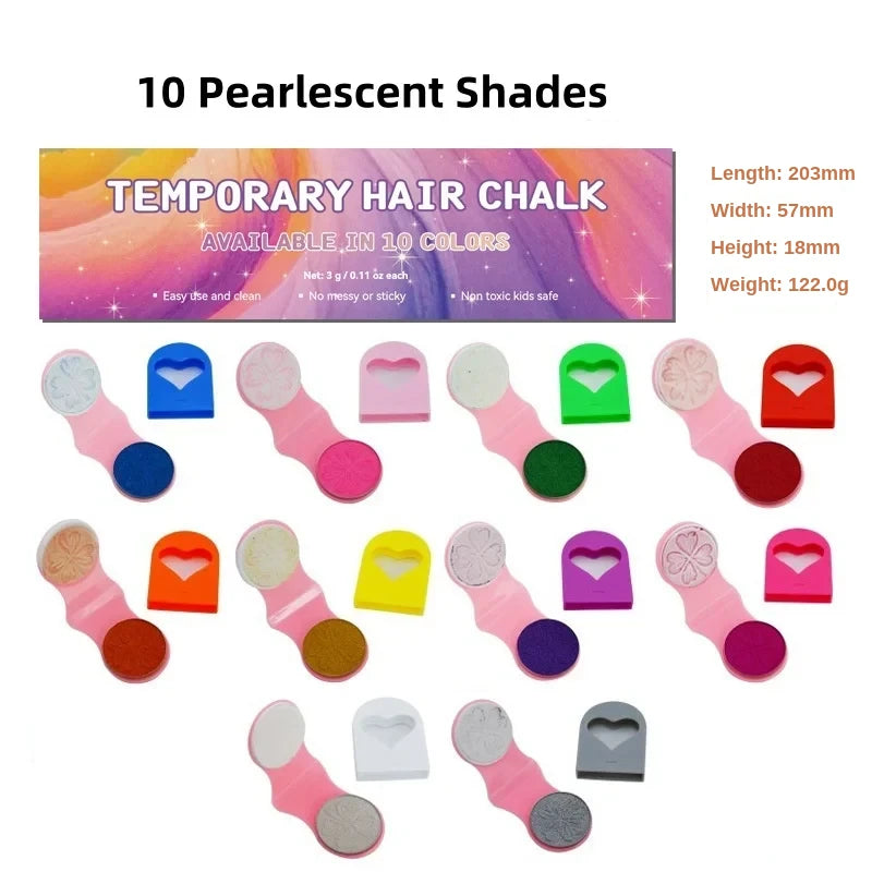 Pearlescent Hair Chalk Set