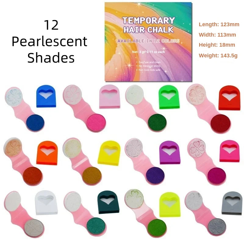 Pearlescent Hair Chalk Set